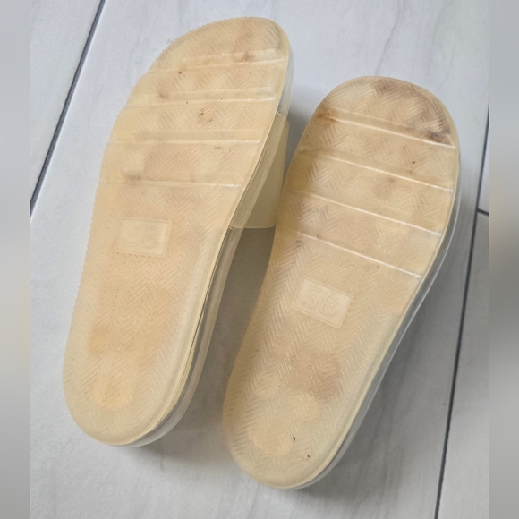 Tory Burch Women's Size 5B Ivory Logo Bubble Jelly Slide Sandal Shoes. - Picture 9 of 15